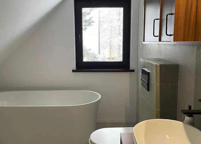 Lesna Osada Na Kaszubach - Drewniane Na Wynajem بيت للعطل *